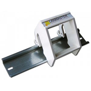 DIN-rail mounting frame for 45x45 inserts and power modules, white